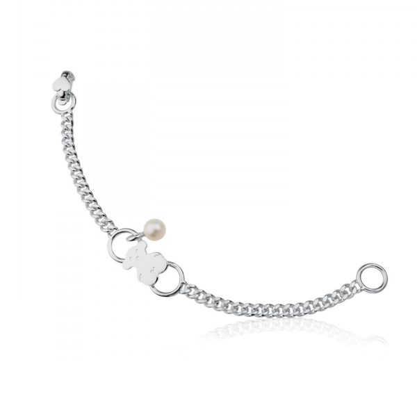 TOUS-BRACCIALE IN ARGENTO CON ORSETTO E PERLA