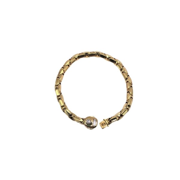 CHIMENTO-BRACCIALE IN ORO GIALLO, CHIUSURA CON DIAMANTE
CM 19